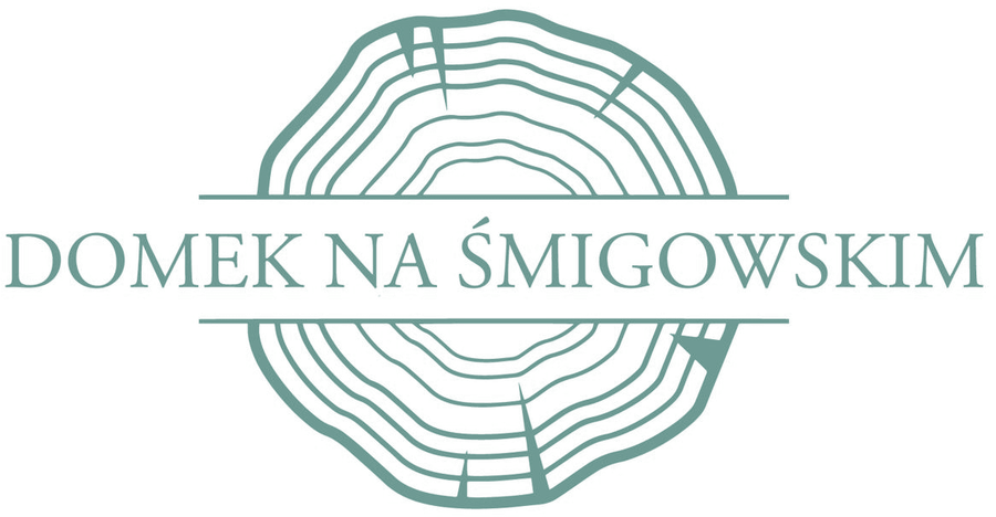 Domek na Śmigowskim – logo ze słojami drewna